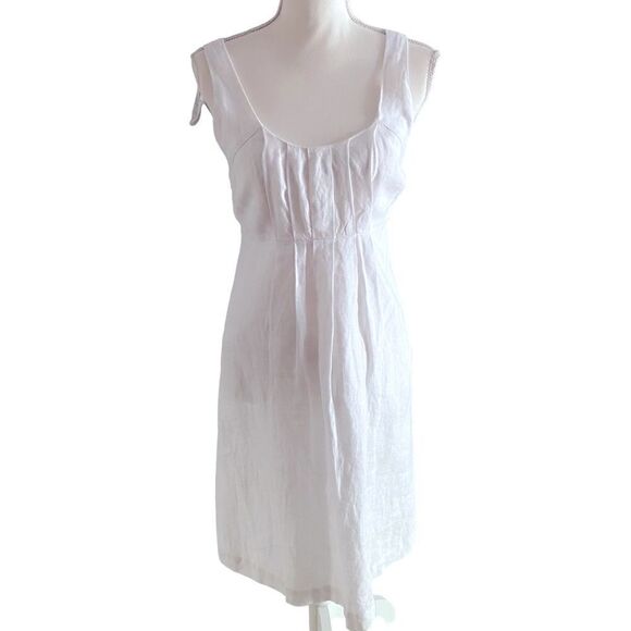 Mercer & Madison White Linen Sundress Size 6 - Picture 1 of 6